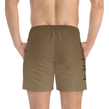 Swim Trunks — InMelanin Brown Afro Logo Beach Shorts