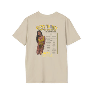 30th Birthday Party T-Shirt, Dirty Thirty Shirt, Unique Gift for Her, Fun Celebration Tee, Softstyle Unisex Top