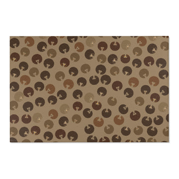 Neutral Leopard Spot Area Rug – Rustic Brown Animal Print Accent Rug