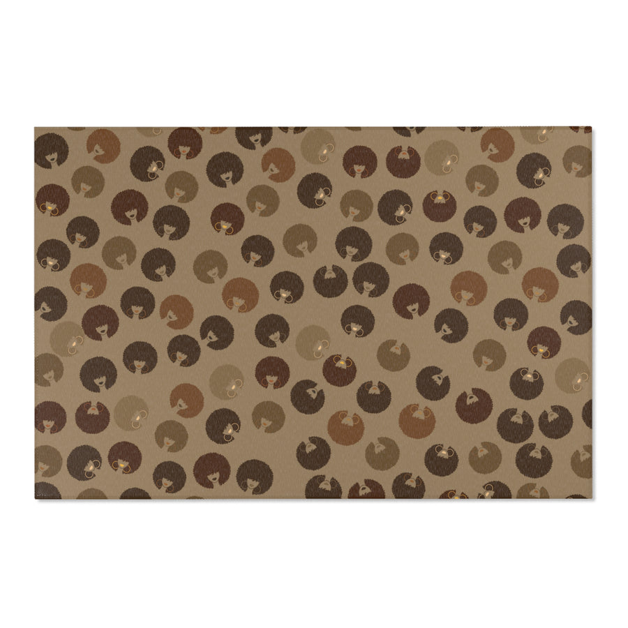 Neutral Leopard Spot Area Rug – Rustic Brown Animal Print Accent Rug