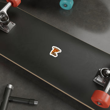 Pizza Slice Die-Cut Sticker — "Hot. Fresh. Ready. Come get a piece."