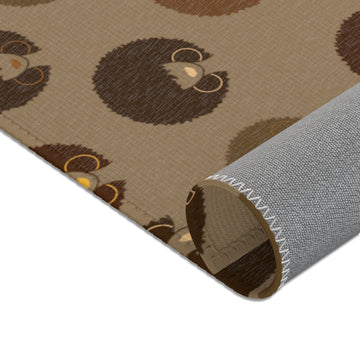 Neutral Leopard Spot Area Rug – Rustic Brown Animal Print Accent Rug