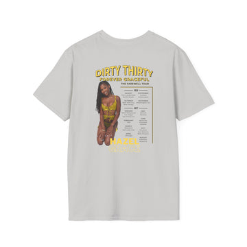 30th Birthday Party T-Shirt, Dirty Thirty Shirt, Unique Gift for Her, Fun Celebration Tee, Softstyle Unisex Top