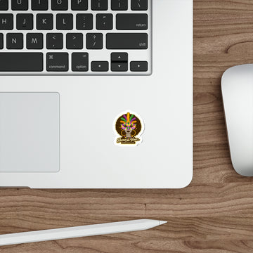 Mardi Gras Meli Die-Cut Sticker — "Show Me Your..." Afrocentric Carnival Design