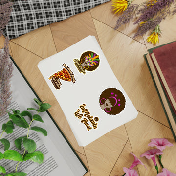 Melanin Pride Sticker Sheet Bundle — 5pc Afro & Inspirational Vinyl Stickers