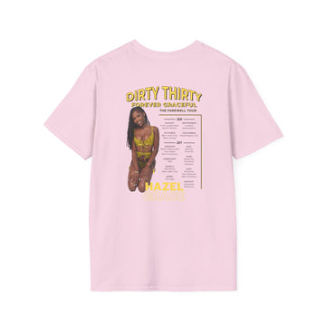 30th Birthday Party T-Shirt, Dirty Thirty Shirt, Unique Gift for Her, Fun Celebration Tee, Softstyle Unisex Top
