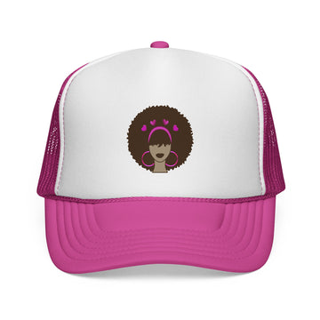 Meli Valentine Trucker Cap — Retro Graphic Snapback Hat
