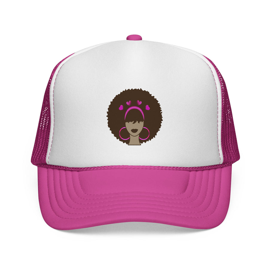 Meli Valentine Trucker Cap — Retro Graphic Snapback Hat