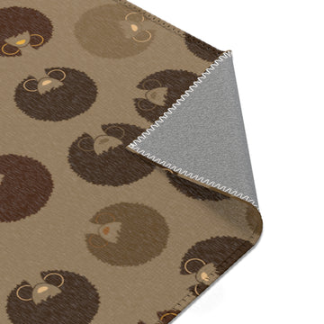 Neutral Leopard Spot Area Rug – Rustic Brown Animal Print Accent Rug