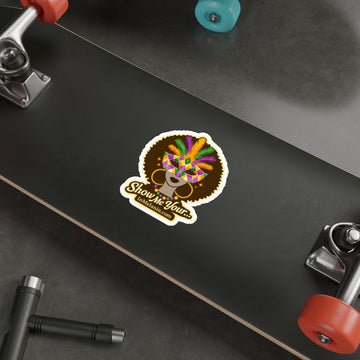 Mardi Gras Meli Die-Cut Sticker — "Show Me Your..." Afrocentric Carnival Design