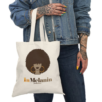 InMelanin Productions Natural Tote Bag - Afrocentric Style for Everyday Use