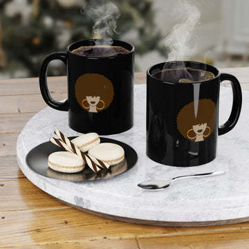 InMelanin "Meli" Black Coffee Mug, 11oz
